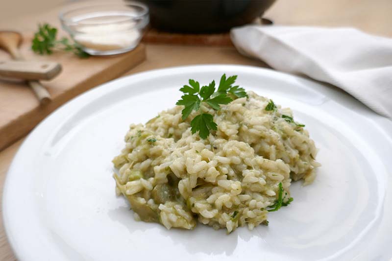 Risotto con scarti di carciofo - Riciblog