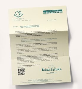 La lettera che spiega la tassa SA