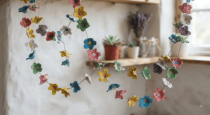 Ghirlanda di fiori decorativa a_nastro con cartoni delle uova - Riciblog
